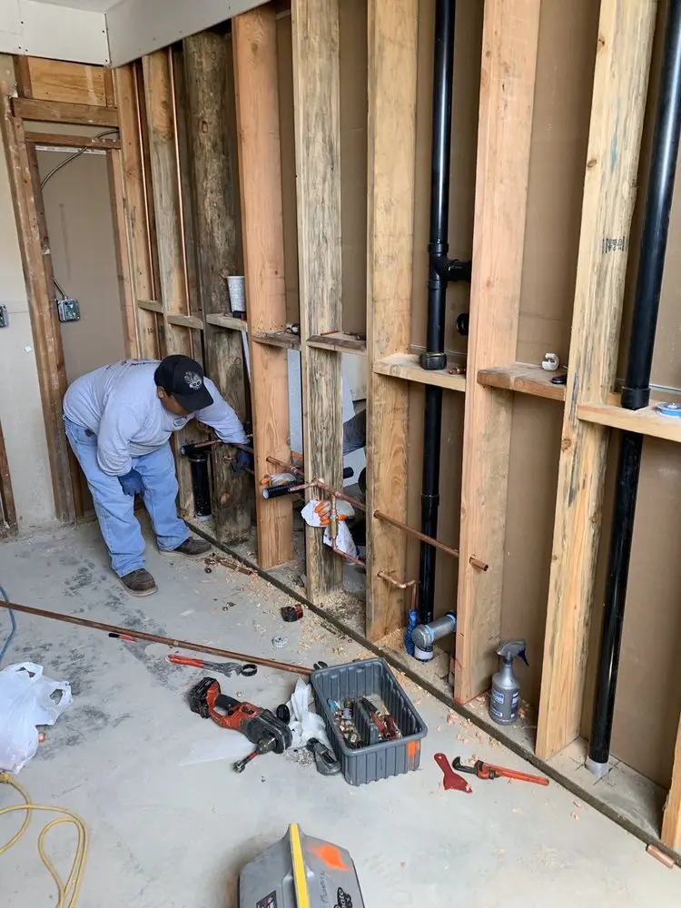 Commercial rough-in plumbing for Gas Line Repair in Tiverton